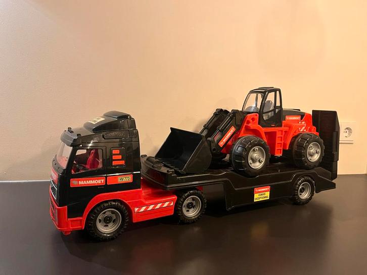 Mammoet Oplegger met Shovel Wiellader, Kinderen en Baby's, Speelgoed | Speelgoedvoertuigen, Zo goed als nieuw, Ophalen of Verzenden