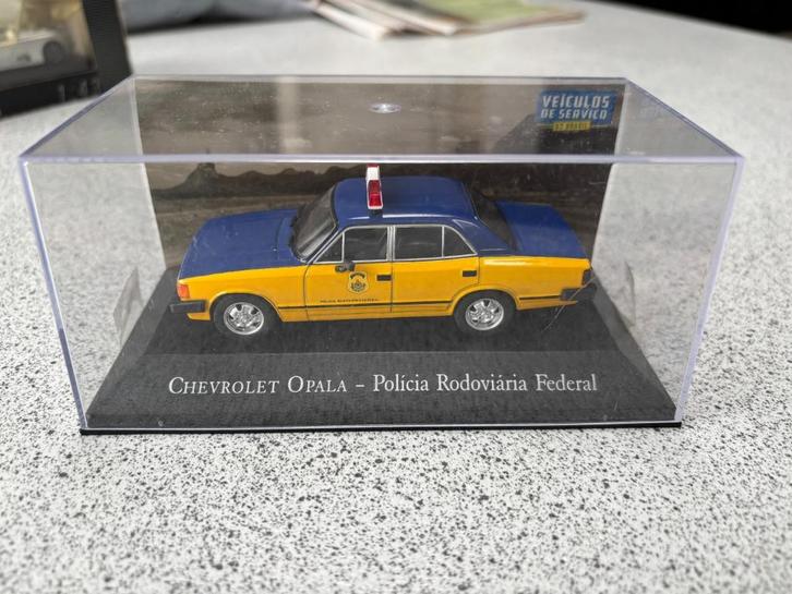 Chevrolet Opala Policia Brasil 1:43, Hobby en Vrije tijd, Modelauto's | 1:43, Zo goed als nieuw, Auto, Overige merken, Ophalen of Verzenden