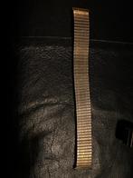 Horlogebandje rekbaar goudkleurig 20mm en 17cm lang ongerekt, Ophalen, Nieuw