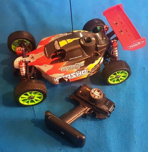 Kyosho Inferno MP7.5 Sports RTR met een FC R21 (3.5) motor, Hobby en Vrije tijd, Modelbouw | Radiografisch | Auto's, Gebruikt