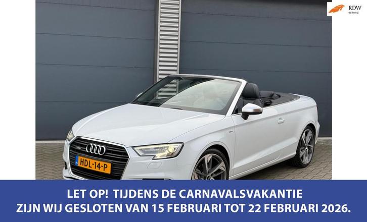 Audi A3 CABRIOLET 1.4 TFSI CoD Sport, parelmoer wit, lederen, Auto's, Audi, Bedrijf, Te koop, A3, ABS, Airbags, Airconditioning