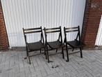 Partij houten klapstoelen, Ophalen, Gebruikt, Bruin, Onbekend
