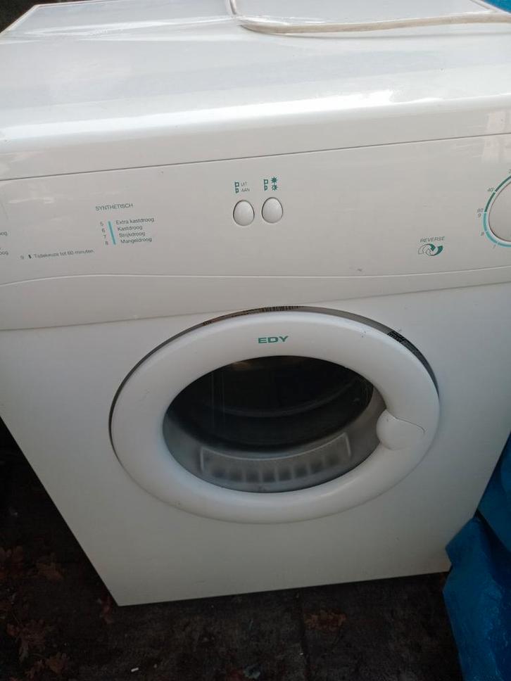 Edy Wasdroger - Betrouwbaar en Efficiënt, Witgoed en Apparatuur, Wasdrogers, Gebruikt, Luchtafvoer, Voorlader, 6 tot 8 kg, 85 tot 90 cm