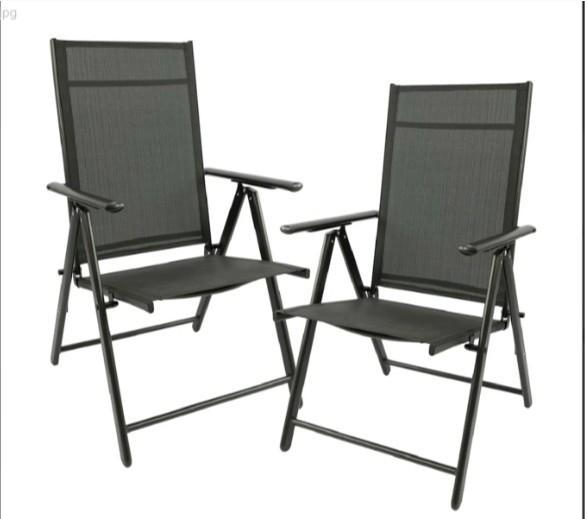 Set van 2 inklapbare tuinstoelen, Tuin en Terras, Tuinstoelen, Nieuw, Aluminium, Inklapbaar, Ophalen of Verzenden
