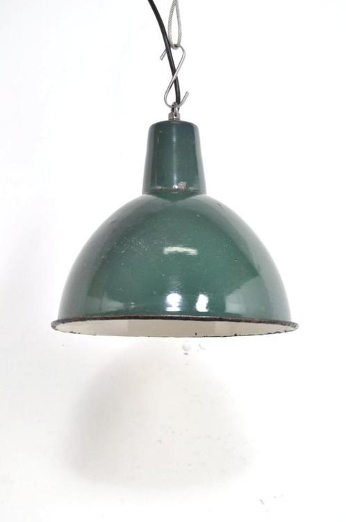 Vintage emaille fabriekslamp industrieel lamp hanglamp, Huis en Inrichting, Lampen | Hanglampen, Gebruikt, Ophalen of Verzenden