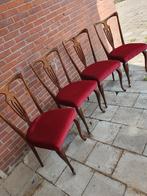 4 Queen Anne stoelen, Huis en Inrichting, Stoelen, Ophalen, Bruin, Vier, Hout