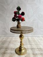 Vintage messing voet bijzettafeltje / plantentafel, Ophalen, -, -, Zo goed als nieuw