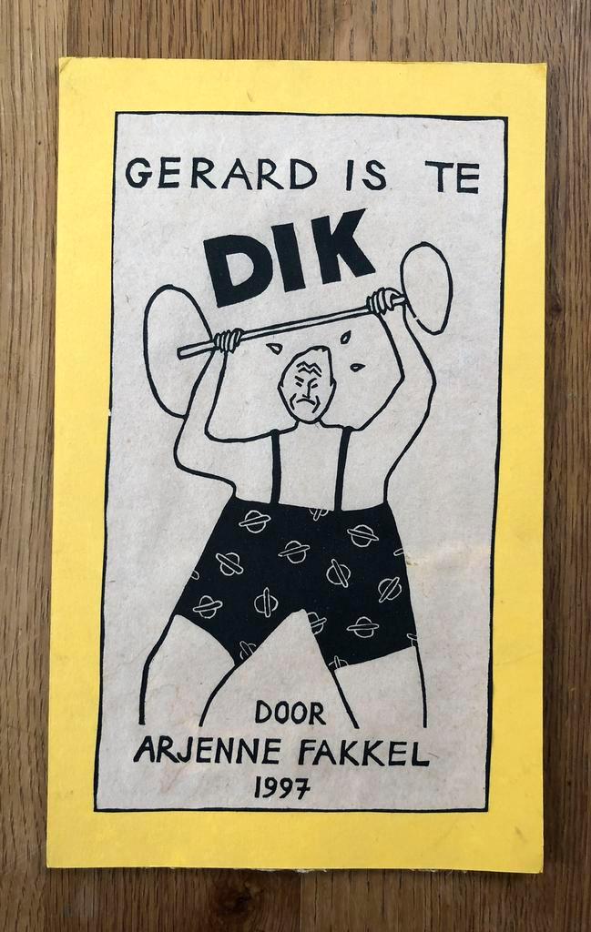Arjenne Fakkel: Boekje met 14 houtsnedes - Gerard is te dik, Antiek en Kunst, Kunst | Litho's en Zeefdrukken, Ophalen of Verzenden
