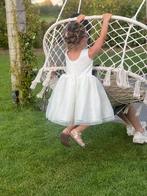 Bruiloft/ witte feestjurk maat 110/116, Ophalen, Zo goed als nieuw, Meisje, Jurk of Rok