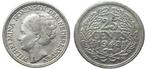 kwartje 1943 PP (nr.2) zilver ZF+, Postzegels en Munten, Munten | Nederland, Verzenden, Koningin Wilhelmina, 25 cent, Zilver