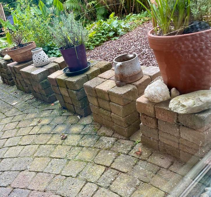 Vierkante sierklinkers (170 stuks), Tuin en Terras, Tegels en Klinkers, Terrastegels, Beton, Ophalen