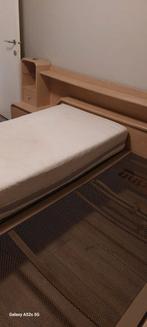 MOET WEG Tweepersoons bed met auping  spiraal en grote kast., Gebruikt, Overige maten, 210 cm, Hout