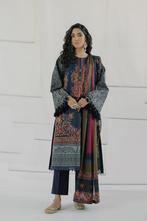 Indian bollywood salwar kameez blauw 3 delig, Overige typen, Blauw, Maat 42/44 (L), Ophalen of Verzenden