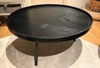 Zwarte salontafeltje Woood, Huis en Inrichting, Tafels | Salontafels, Ophalen, 50 tot 100 cm, Rond, 50 tot 100 cm