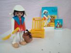 Vintage Playmobil 3374 boerin met bezem - system klicky, Ophalen, Gebruikt, Complete set