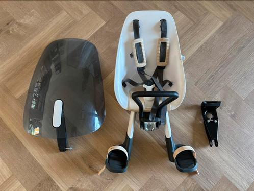 Urban Iki voorzitje wit – met windscherm en MTB-adapter, Fietsen en Brommers, Fietsaccessoires | Fietsstoeltjes, Gebruikt, Voorzitje