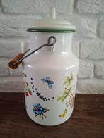 Emaille melkbus Janneke Brinkman. Fruit & Flowers. H 25 cm., Huis en Inrichting, Woonaccessoires | Overige, Ophalen of Verzenden
