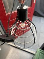 Industriële hanglamp met metalen frame, Ophalen, Gebruikt, Metaal, Minder dan 50 cm
