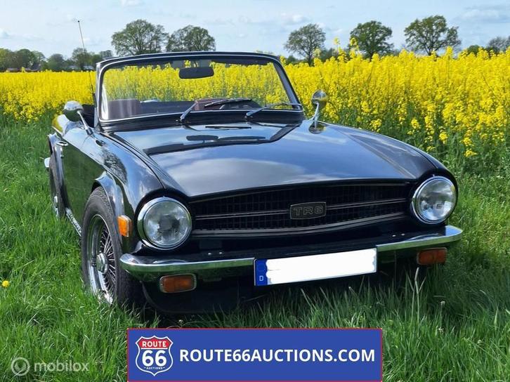 Triumph TR6 | 1976 | Route 66 Auctions, Auto's, Oldtimers, Bedrijf, Te koop, Triumph, Benzine, Overige carrosserieën, Handgeschakeld