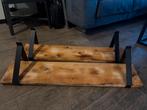 Wandplank steigerhout met metalen dragers, Huis en Inrichting, Woonaccessoires | Wandplanken en Boekenplanken, Ophalen, Zo goed als nieuw
