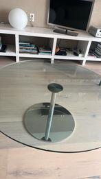 Glazen designer salontafel Tonelli, Minder dan 55 cm, Rond, Ophalen of Verzenden, Glas