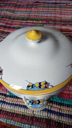 Boch La Louviere D1325 antieke soepschaal met deksel, Ophalen of Verzenden