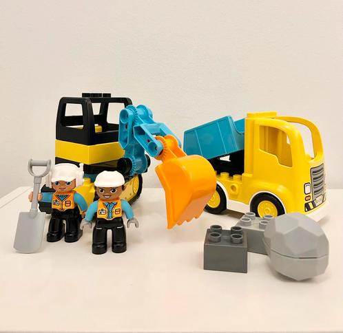 Duplo 10931 - Graafmachine & Truck, Kinderen en Baby's, Speelgoed | Speelgoedvoertuigen, Gebruikt, Ophalen of Verzenden