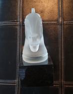 Art deco frosted glas paardenhoofd, Ophalen of Verzenden