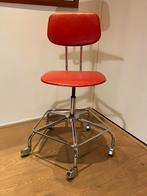 Mooie rode vintage retro bureaustoel tekenstoel, Ophalen, Gebruikt, Rood, Bureaustoel