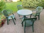 tuinset Hartman, 4 stoelen met kussens en tafel, Ophalen, 4 zitplaatsen, Kunststof, Gebruikt