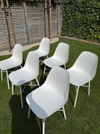 Mooie keukenstoelen te koop, Huis en Inrichting, Stoelen, Ophalen, Kunststof, Modern, stalen frame, Wit