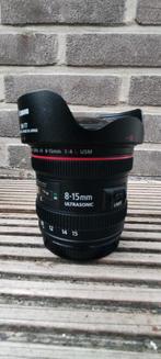 Canon EF 8-15MM Ultrasonic fisheye lens., Ophalen of Verzenden, Zo goed als nieuw, Groothoek Fisheye-lens, Zoom