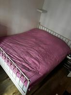 Wit IKEA bed LEIRVIK 160x200, Huis en Inrichting, Slaapkamer | Bedden, Ophalen, Gebruikt, Wit, Tweepersoons