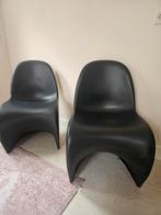 Verner Panton Chair stoel zwart 2 stuks 180p/s, Ophalen of Verzenden, Zo goed als nieuw, Eén, Zwart