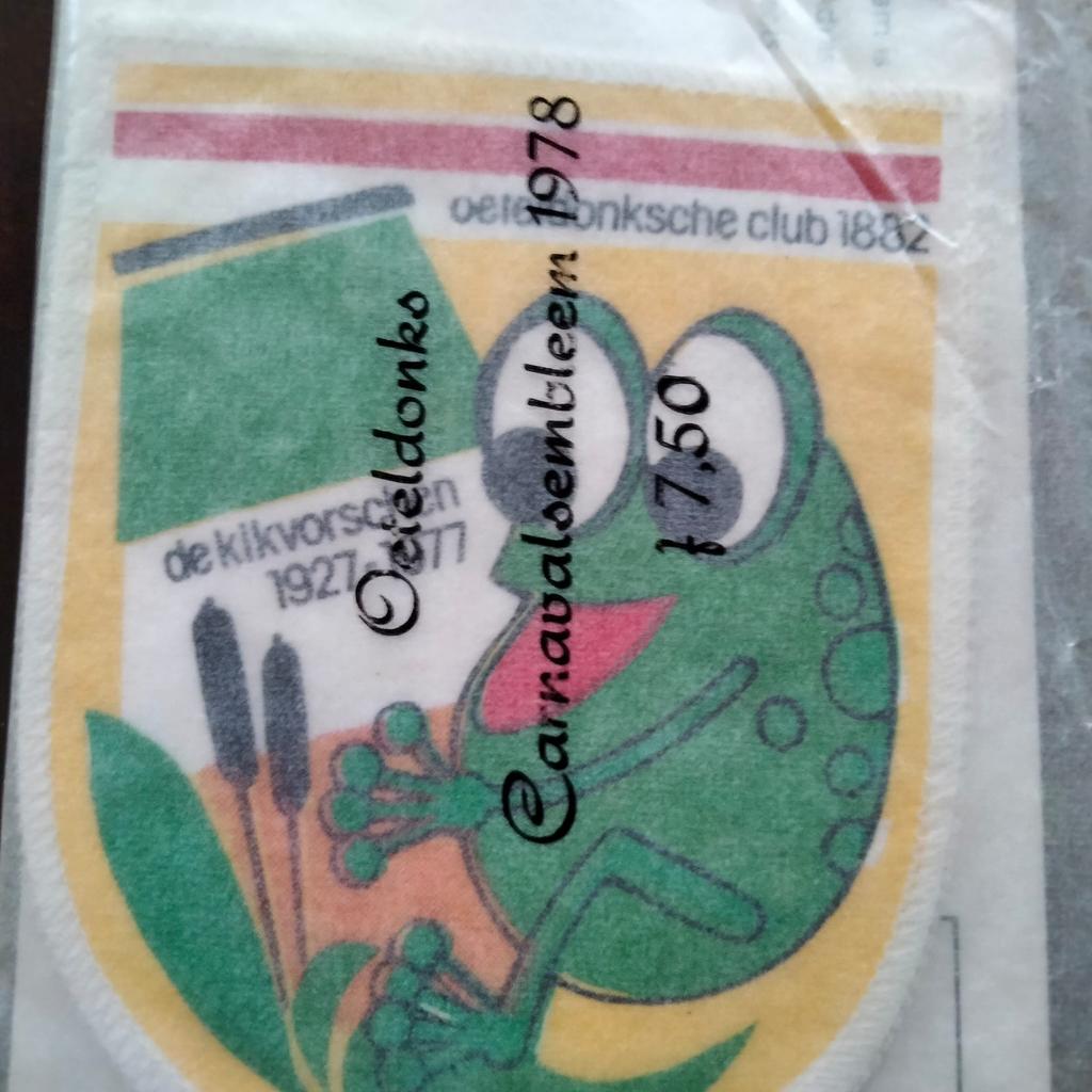 Oeteldonk Embleem 1978 - 50 jaar Kikvorschen, Ophalen of Verzenden, Nieuw