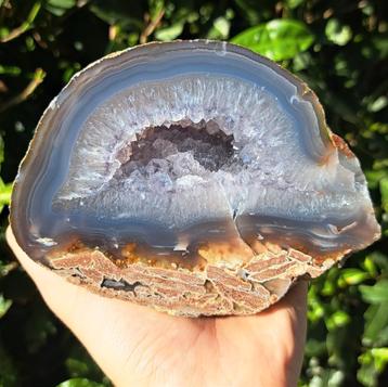 Topstuk! 1,6kg Amethist met Agaat Geode edelsteen mineraal beschikbaar voor biedingen