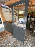Buitendeur hardhout en therm/ruit.   215 x82.5, Doe-het-zelf en Verbouw, Ophalen, Gebruikt, 80 tot 100 cm, Buitendeur