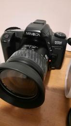 Minolta 505si 28-80 lens + 75-300 telelens flitser 3200i, Spiegelreflex, Minolta, Zo goed als nieuw, Ophalen