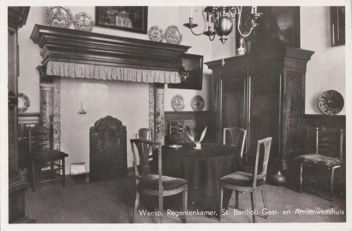 weesp  regentenkamer gast armenweeshuis, Verzamelen, Ansichtkaarten | Nederland, Noord-Brabant, Voor 1920, Ophalen of Verzenden