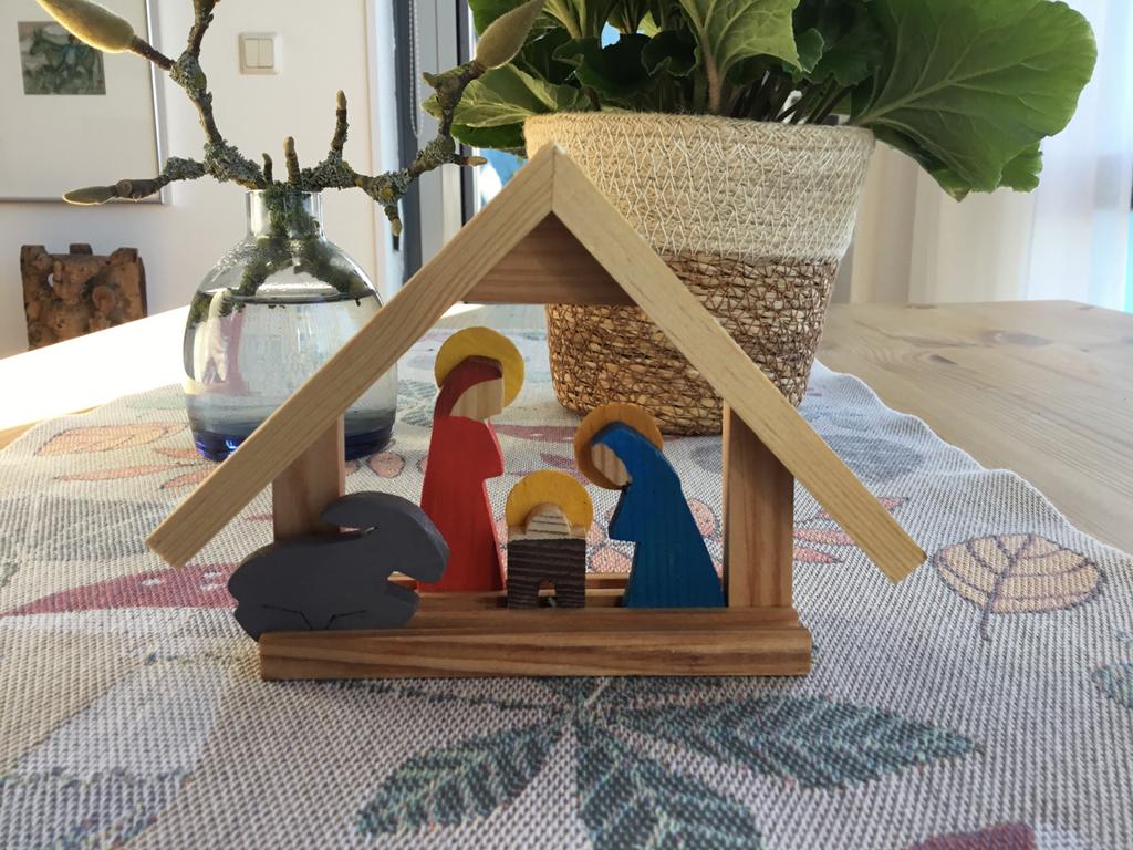 Houten Kerststal, Diversen, Kerst, Ophalen of Verzenden, Gebruikt