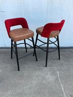 10 stuks luxe horeca bistro restaurant barkrukken rood groen, Huis en Inrichting, Barkrukken, Ophalen, 5 krukken of meer, Met voetsteun