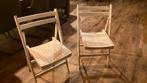 2 klapstoelen, Huis en Inrichting, Stoelen, Ophalen, Gebruikt, Twee, Wit