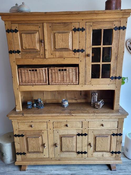 kast met losse opstand, Huis en Inrichting, Kasten | Kledingkasten, Gebruikt, 200 cm of meer, 150 tot 200 cm, 25 tot 50 cm, Met lade(s)