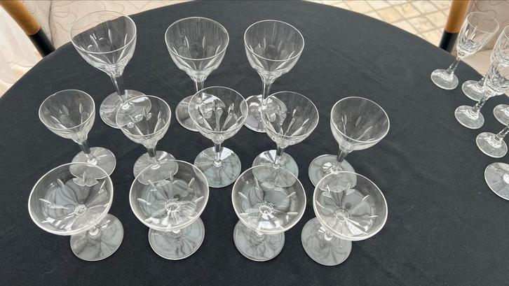 Kristallen glazen.11 stuks diverse maten, Verzamelen, Glas en Borrelglaasjes, Zo goed als nieuw, Overige typen, Ophalen of Verzenden