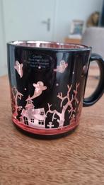 Halloween glazen mokken roze en zwart Halloween-tafereel, Huis en Inrichting, Keuken | Servies, Ophalen of Verzenden, Glas, Overige stijlen