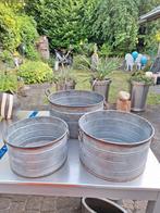3 grote metalen bakken.VDNC.DALEN,DRENTHE, Minder dan 30 cm, Minder dan 60 cm, Rond, Ophalen of Verzenden