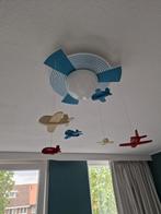 Kinderkamer Lamp met vliegtuigen blauw (jongenskamer), Ophalen of Verzenden, Lamp, Zo goed als nieuw