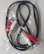 Audiokabel | 2x RCA Male | Vernikkeld | 1,5 meter | Rond | P, Ophalen of Verzenden, Zo goed als nieuw, Minder dan 2 meter, Overige kabels