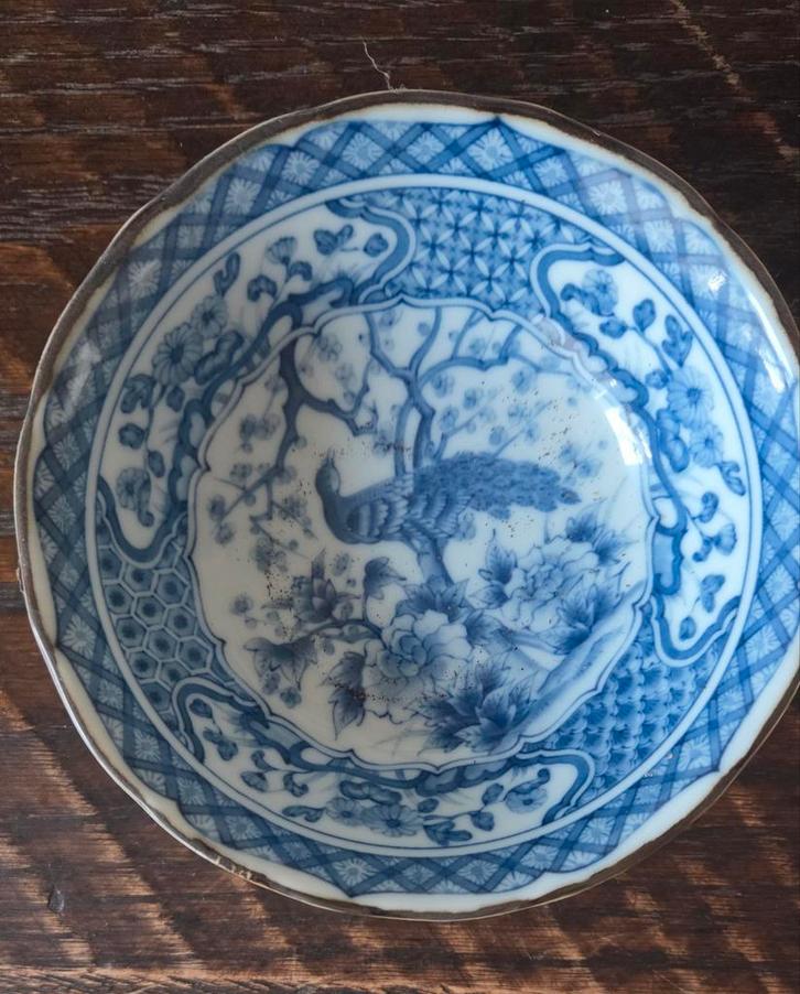 Antiek Japans Bord Blauw Wit, Antiek en Kunst, Antiek | Porselein, Ophalen