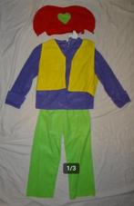 Leuk rood/geel/groen/paars KABOUTER PLOP pak, Kinderen en Baby's, Carnavalskleding en Verkleedspullen, Ophalen, Nieuw, 134 t/m 140